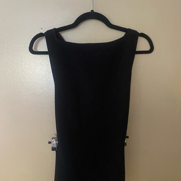 HELSA Lanli Knit Dress black open back maxi gown column sheath FWRD Revolve S - Picture 13 of 14